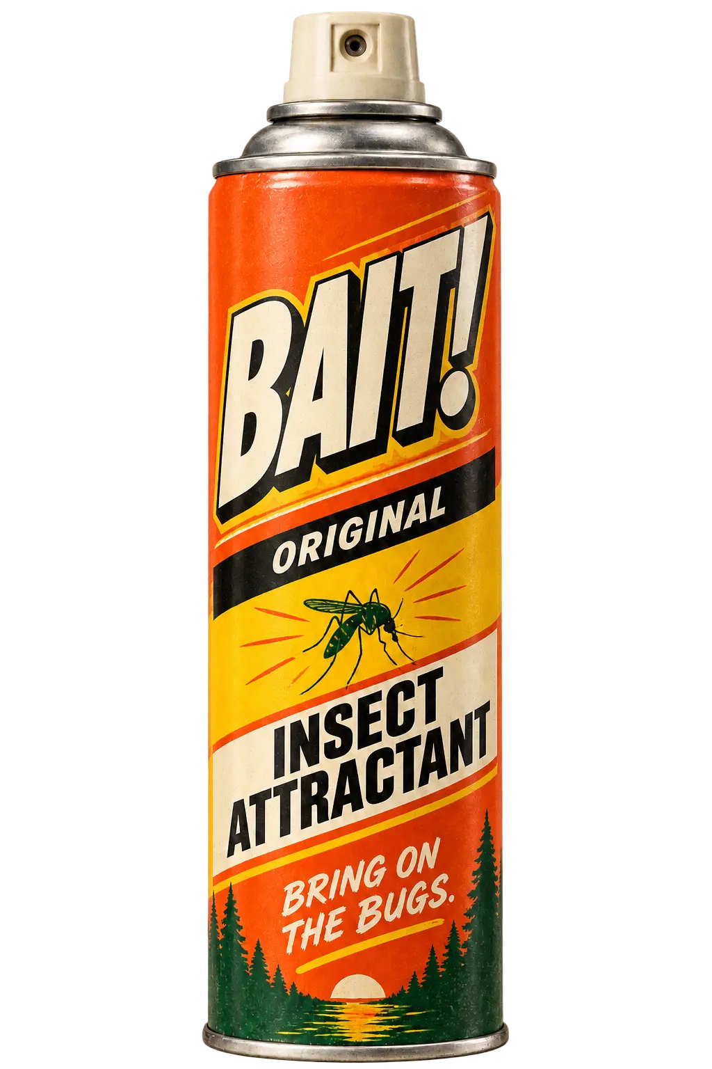 Vintage aerosol can labeled BAIT! Original Insect Attractant